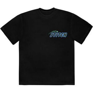 Lilo & Stitch Unisex Adult Handstand Back Print T-Shirt / Black